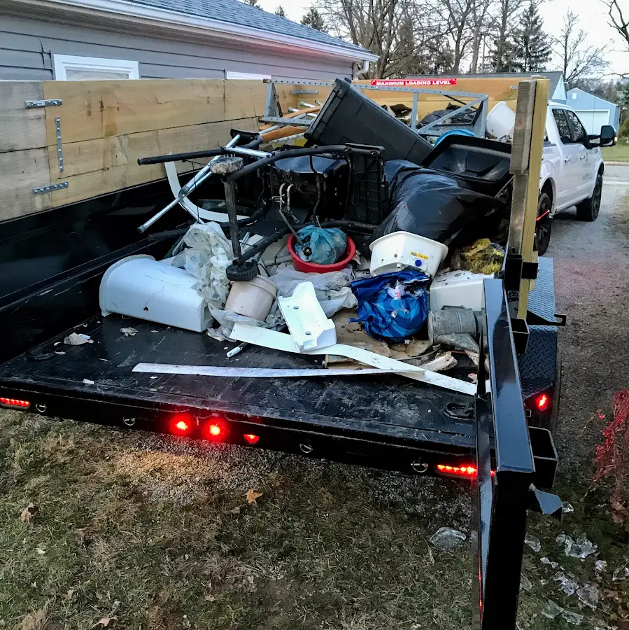 Roll-off dumpster delivered to a residential driveway in Poughkeepsie
