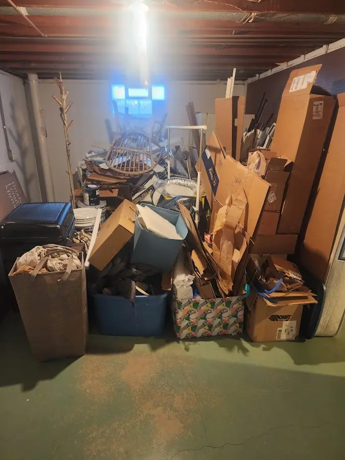 Roll-off dumpster container at job site for 6 Yard Dumpster Rental in Poughkeepsie